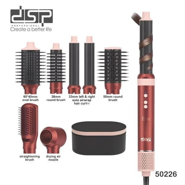 Saç buran cihaz DSP 50226 8-i-1 saç formalaşdırma, 1500 Vt, saxlama qutusu ilə - SHRK_4884_00792