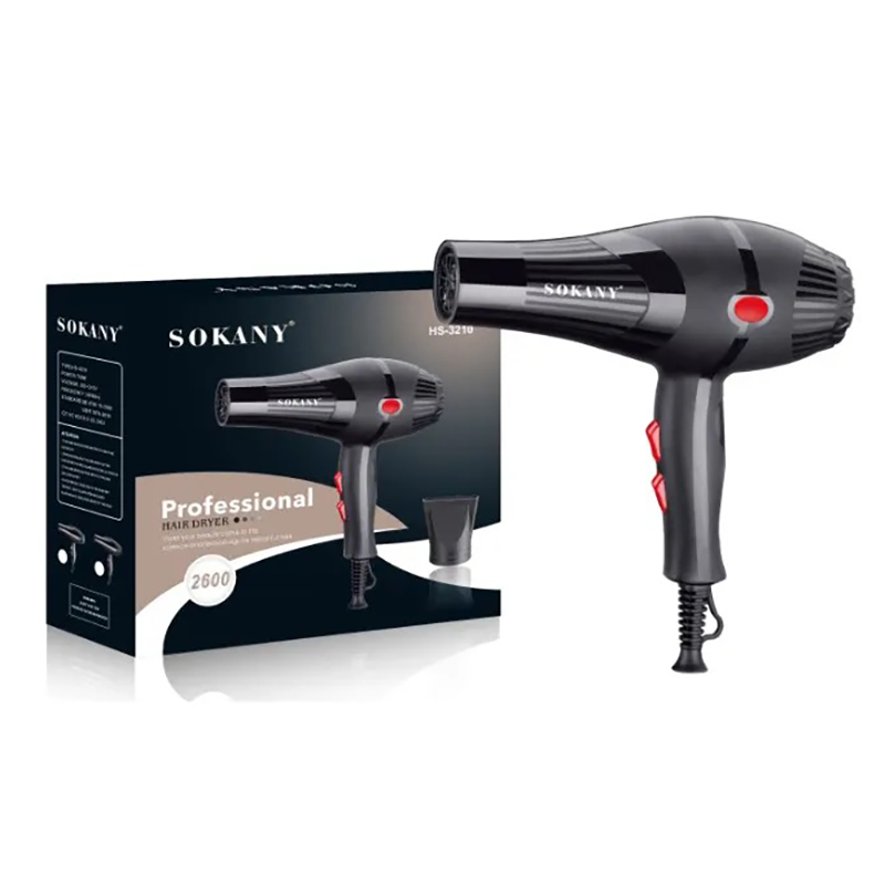 SOKANY HS-3210 İonik Saç Qurutma Feni – 3 Sürət Ayarlı, Güclü və Portativ