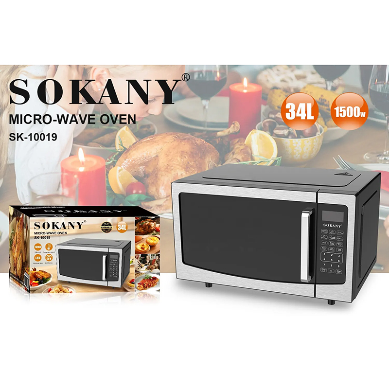 SOKANY SK-10019 Multifunction Electric Microwave Oven – 1500W | Fast Heating & Cooking