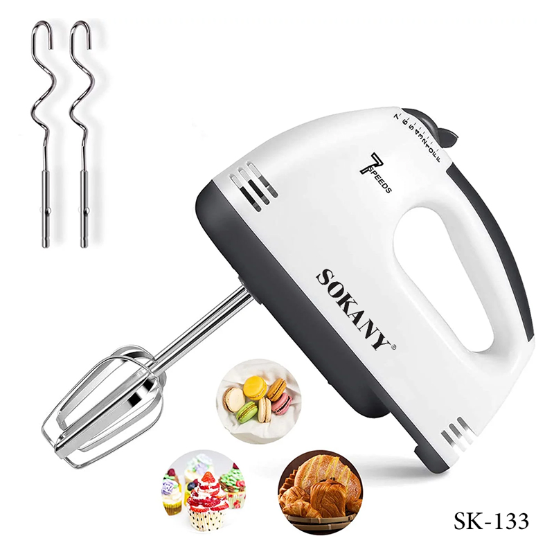 SOKANY SK-133 Hand Mixer – 7 Speeds, 180W Lightweight Mixer