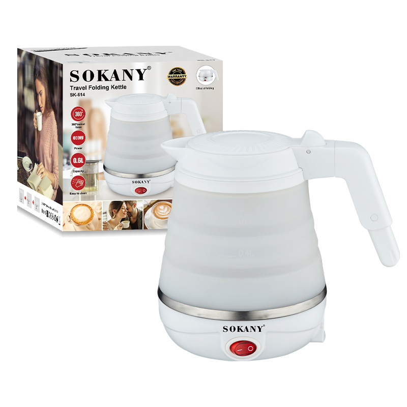 SOKANY SK-614 Foldable Mini Electric Kettle – Perfect for Travel