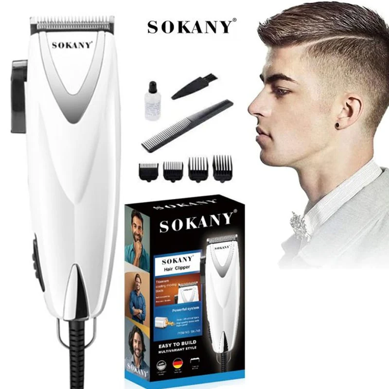 Sokany SK-745 – Мощная машинка для стрижки волос и бороды (с проводом)