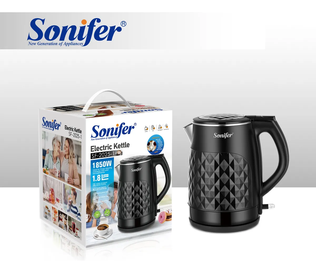 Sonifer SF-2025-1 — Electric Kettle for Fast Boiling