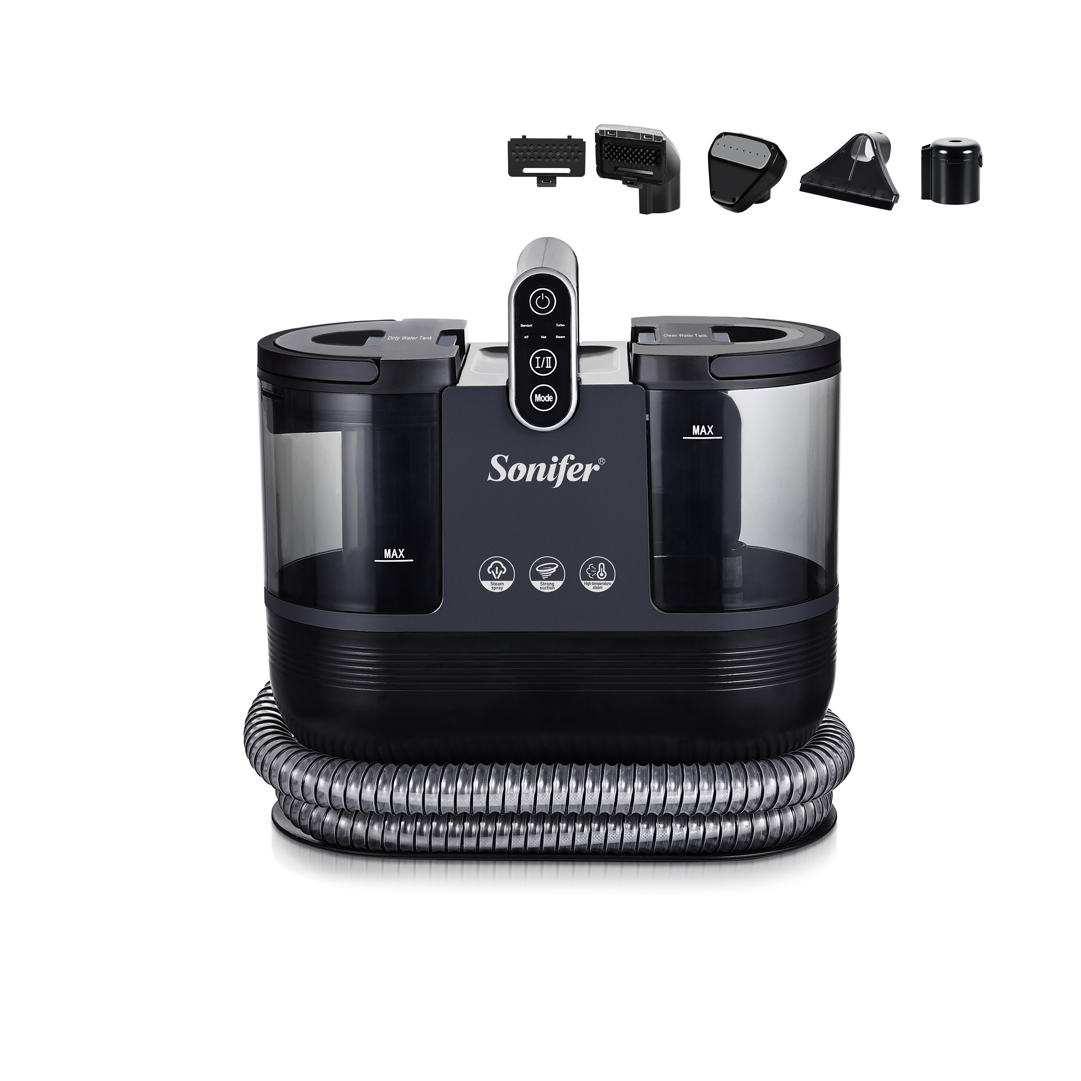 Sonifer SF-2264 — Portativ 3-ü 1-də Xalça Təmizləyici (Quru/Yaş, Sprey, Ləkə Təmizləyici)